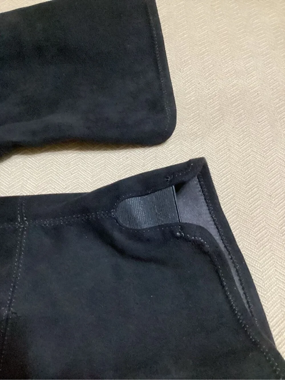 MARC FISHER Renn Black Faux Suede Over The Knee Boots 7M